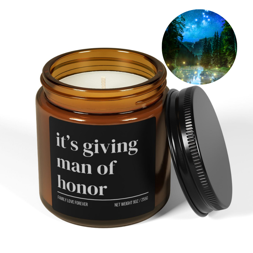 It's Giving Man of Honor Proposal Candle Favor, Man of Honor Gifts, Wedding Party Gifts, Wedding Party Favors (Copy)
