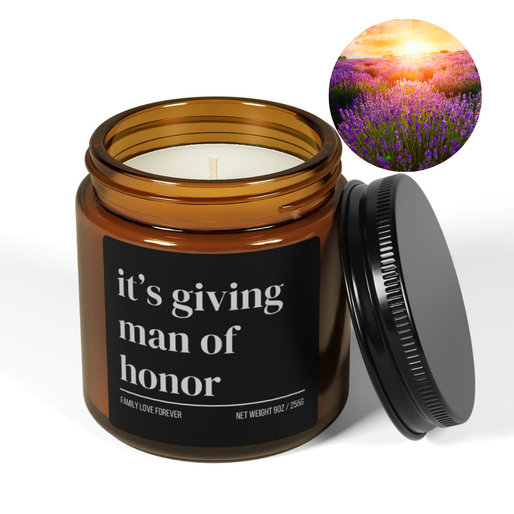 It's Giving Man of Honor Proposal Candle Favor, Man of Honor Gifts, Wedding Party Gifts, Wedding Party Favors (Copy)