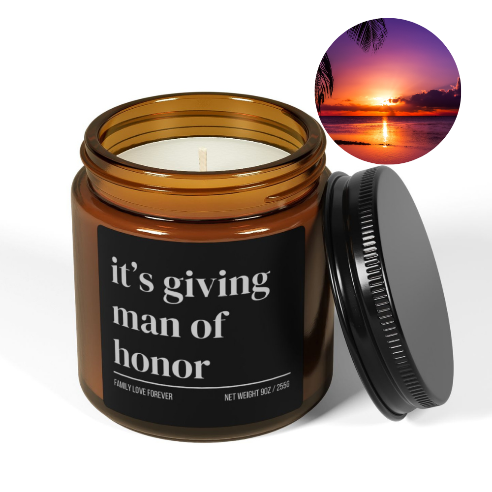 It's Giving Man of Honor Proposal Candle Favor, Man of Honor Gifts, Wedding Party Gifts, Wedding Party Favors (Copy)