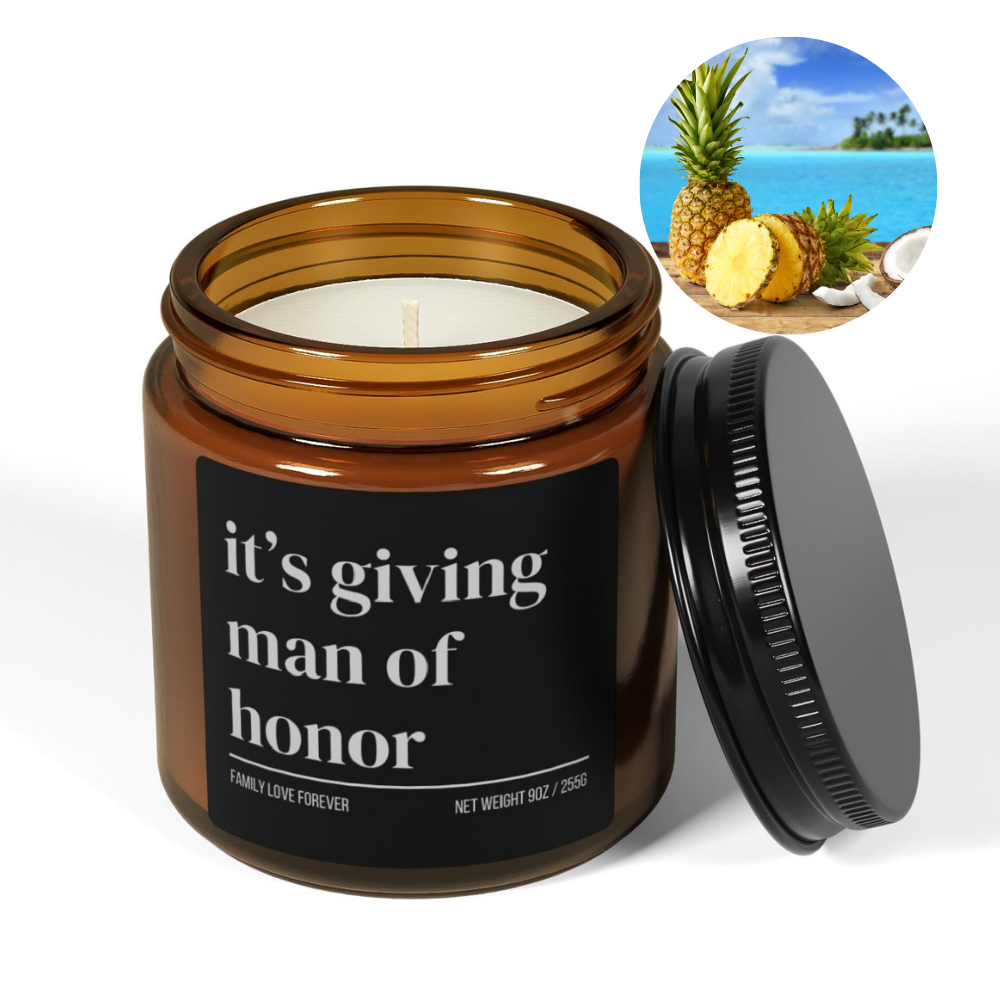 It's Giving Man of Honor Proposal Candle Favor, Man of Honor Gifts, Wedding Party Gifts, Wedding Party Favors (Copy)