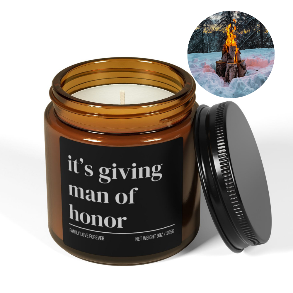 It's Giving Man of Honor Proposal Candle Favor, Man of Honor Gifts, Wedding Party Gifts, Wedding Party Favors (Copy)