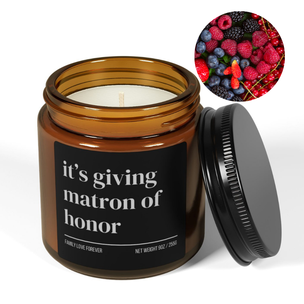 Its Giving Matron of Honor Proposal Candle Favor, Matron of Honor Gifts, Gift for Matron of Honor MOH Gift