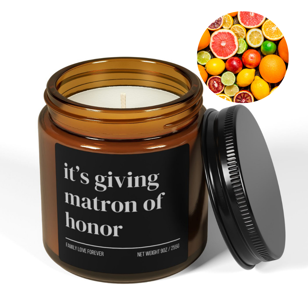 Its Giving Matron of Honor Proposal Candle Favor, Matron of Honor Gifts, Gift for Matron of Honor MOH Gift