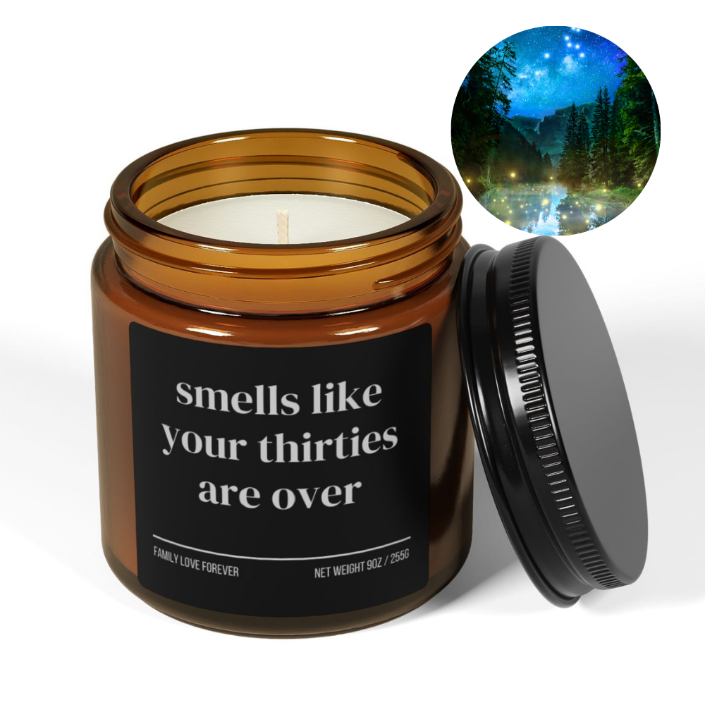 Smells Like Your Thirties Are Over Funny 40th Milestone Birthday Candle Gift for Turning 40 Years Old