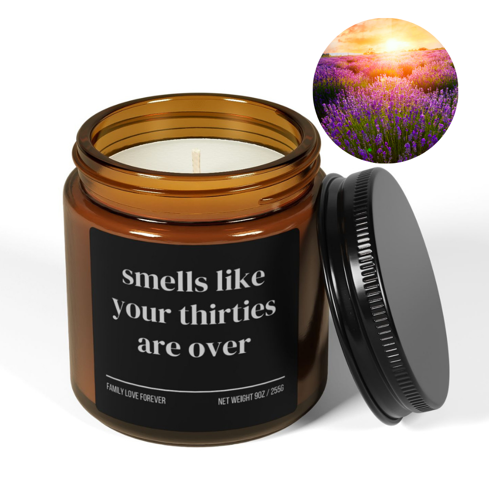 Smells Like Your Thirties Are Over Funny 40th Milestone Birthday Candle Gift for Turning 40 Years Old