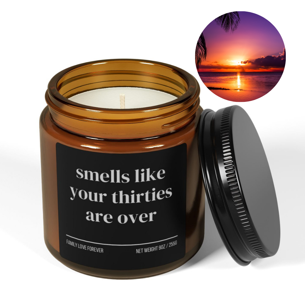 Smells Like Your Thirties Are Over Funny 40th Milestone Birthday Candle Gift for Turning 40 Years Old