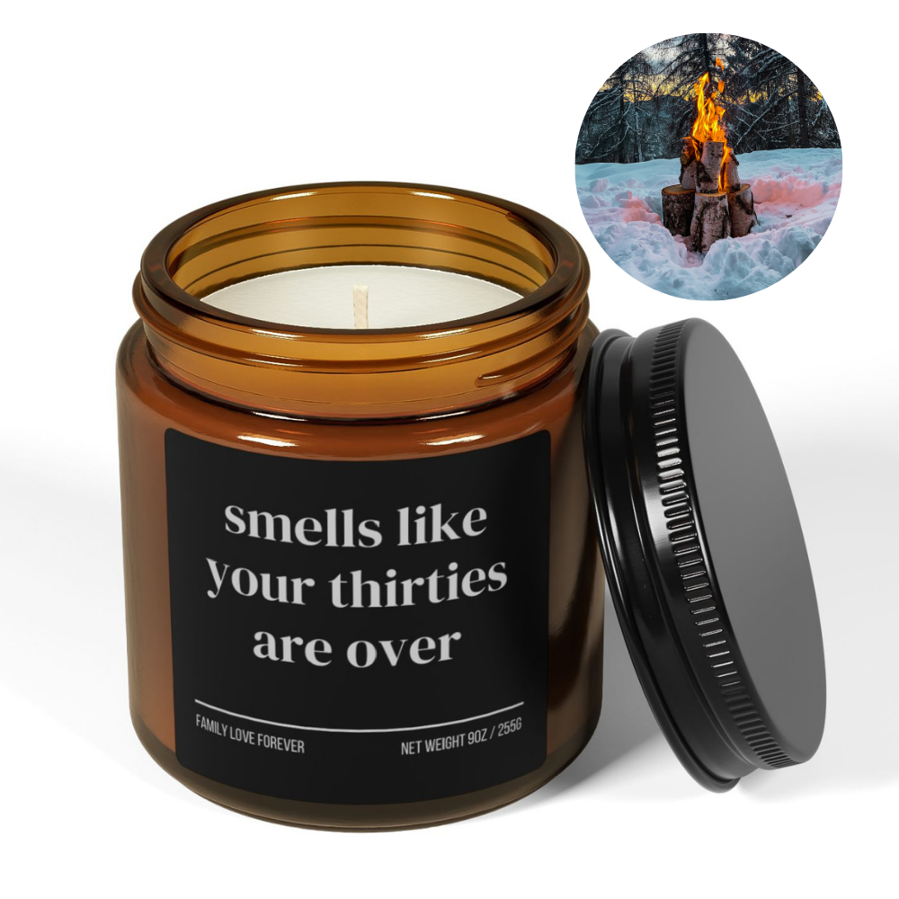 Smells Like Your Thirties Are Over Funny 40th Milestone Birthday Candle Gift for Turning 40 Years Old