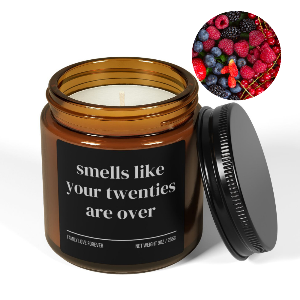 Smells Like Your Twenties Are Over Funny 30th Milestone Birthday Candle Gift for Turning 30 Birthday Candle