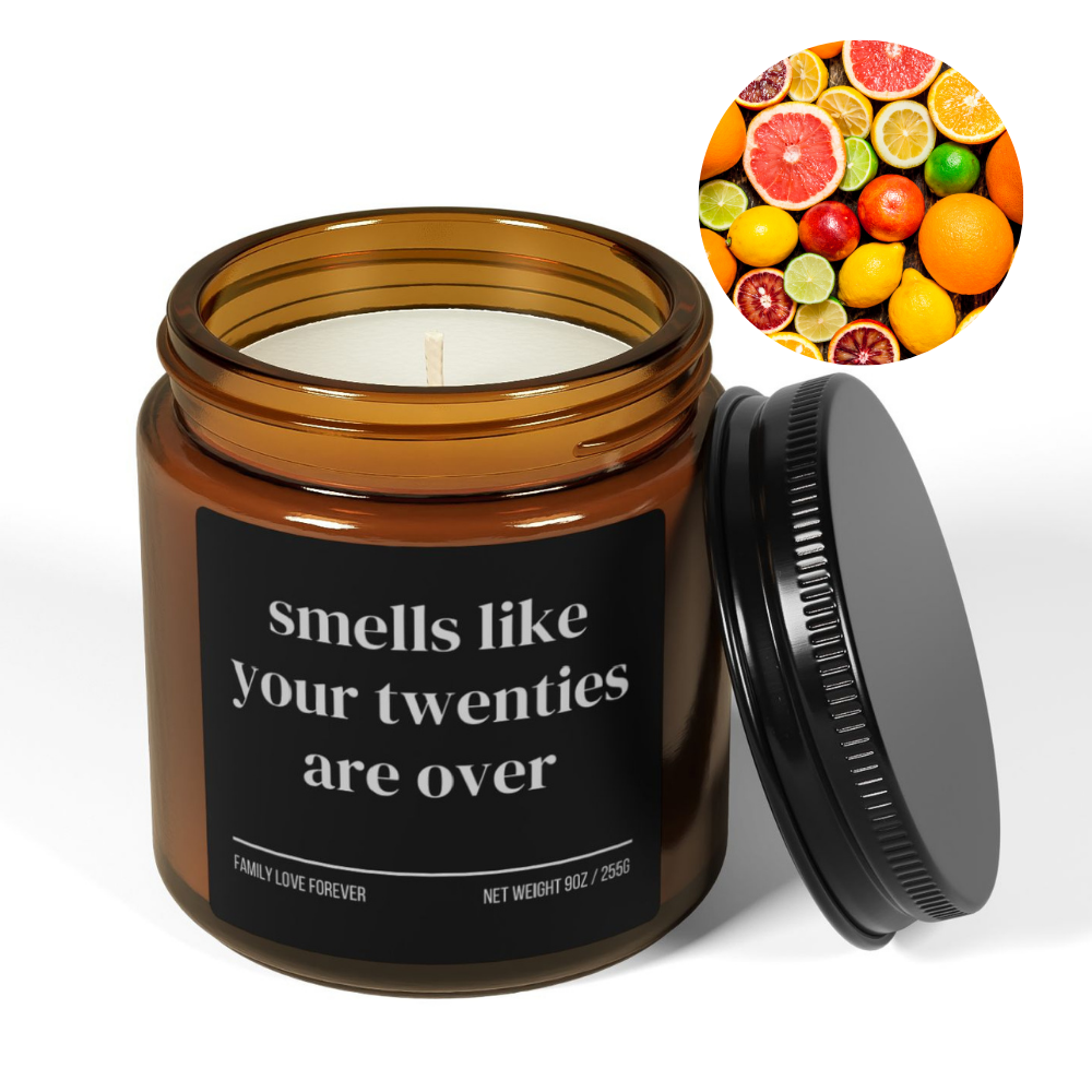 Smells Like Your Twenties Are Over Funny 30th Milestone Birthday Candle Gift for Turning 30 Birthday Candle