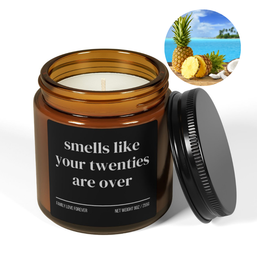 Smells Like Your Twenties Are Over Funny 30th Milestone Birthday Candle Gift for Turning 30 Birthday Candle