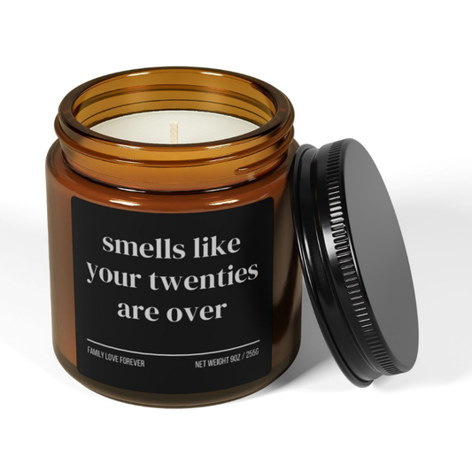 Smells Like Your Twenties Are Over Funny 30th Milestone Birthday Candle Gift for Turning 30 Birthday Candle