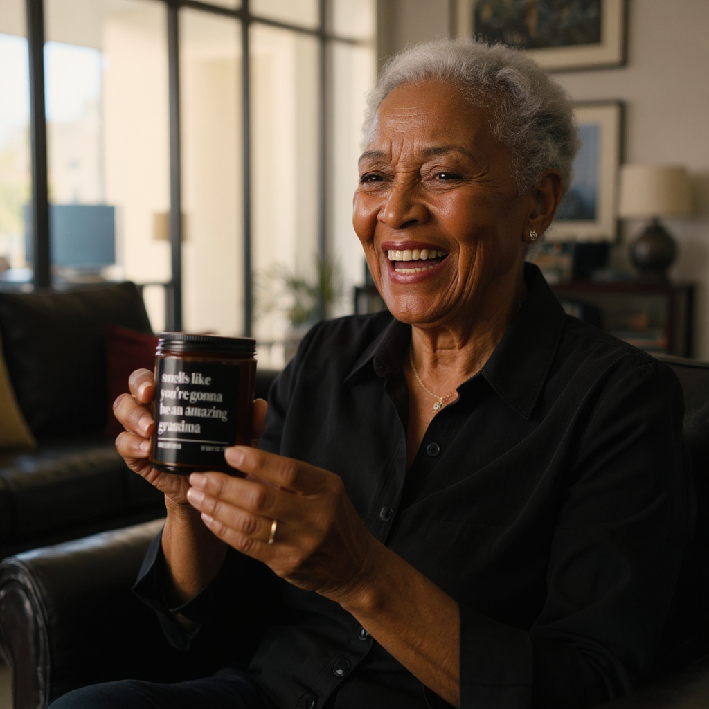 The "Smells Like You're Gonna Be an Amazing Grandma" Candle — The Perfect Pregnancy Announcement Gift for Grandma