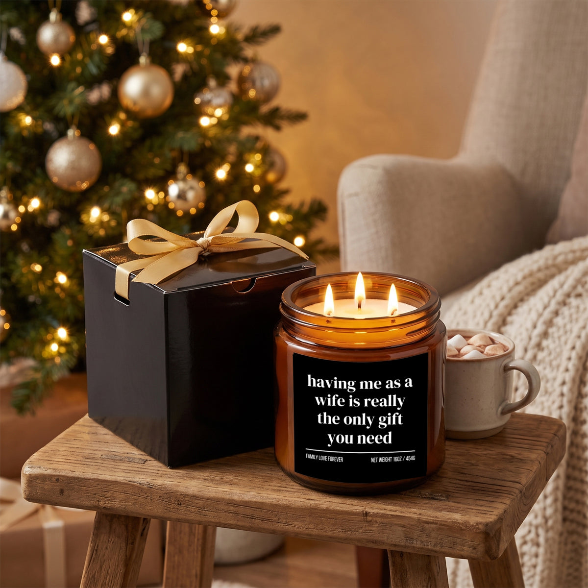 The "Having Me as a Wife" Candle — Funny Gift for Husband from Wife