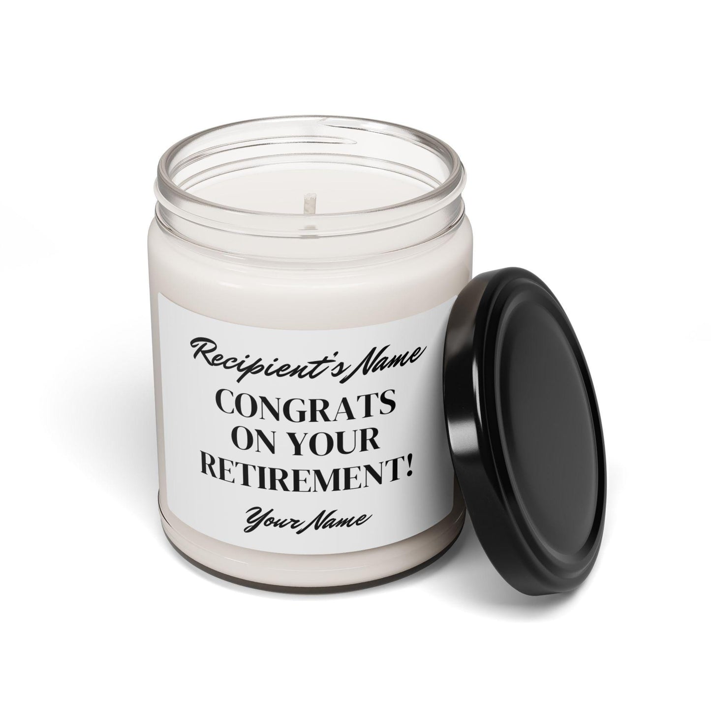 Personalized Retirement Candle | Custom Gift for Teacher, Nurse, Police, Military, Doctor, Firefighter, Principal, Coworker