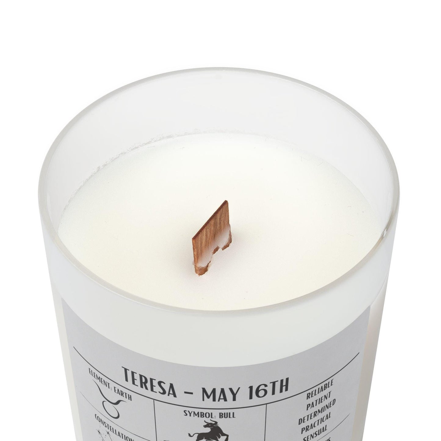 Personalized Taurus Zodiac Candle | April 20 - May 20 Birthday Gift | Birthdate Candle for Her | Custom Astrology Constellation