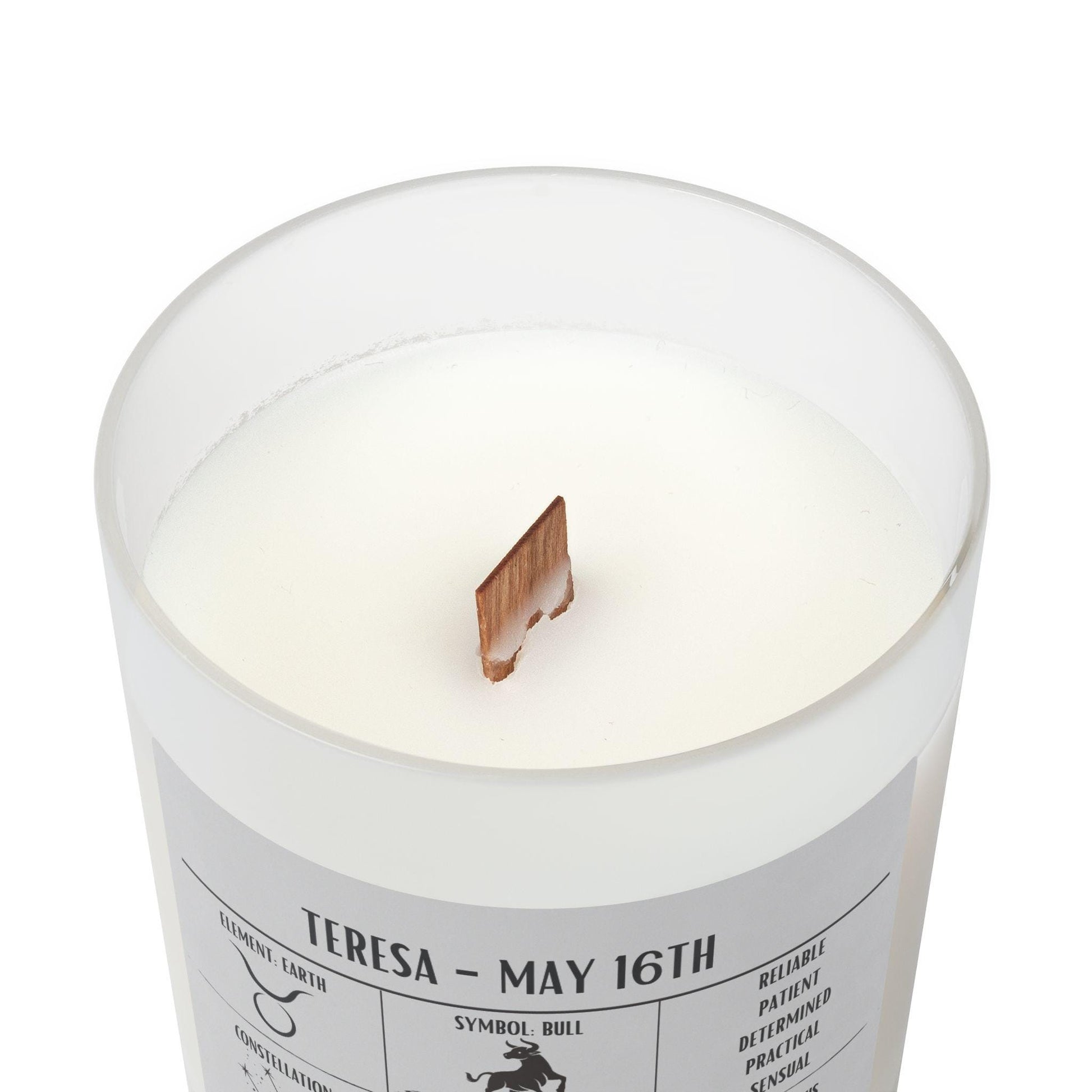 Personalized Taurus Zodiac Candle | April 20 - May 20 Birthday Gift | Birthdate Candle for Her | Custom Astrology Constellation