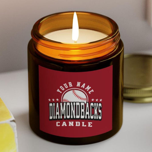 Customizable Arizona Diamondbacks Inspired Candle | MLB Diamondbacks Baseball Fan Gift | Diamondbacks Fan Gift for Him