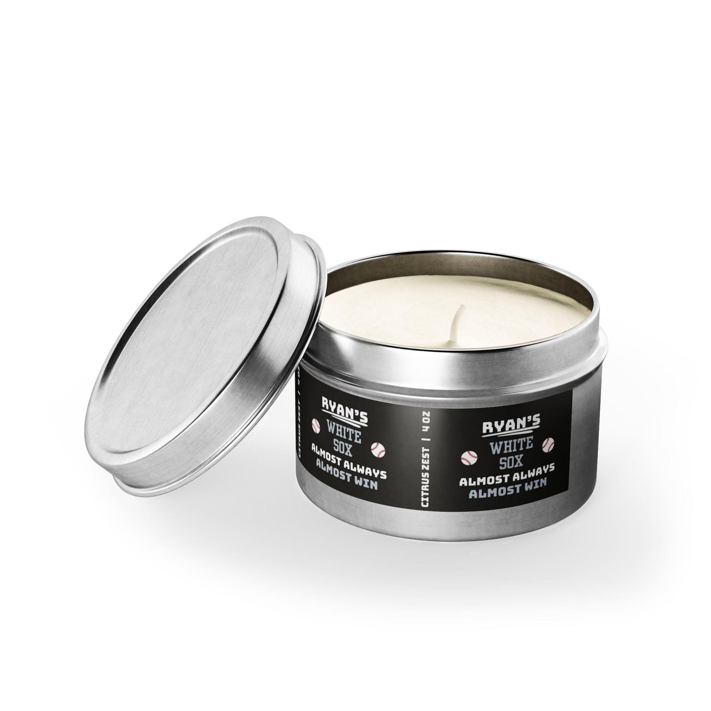 Chicago White Sox Almost Always Win Personalized Candle | MLB White Sox Baseball Fan Gift | White Sox Fan Gift for Him