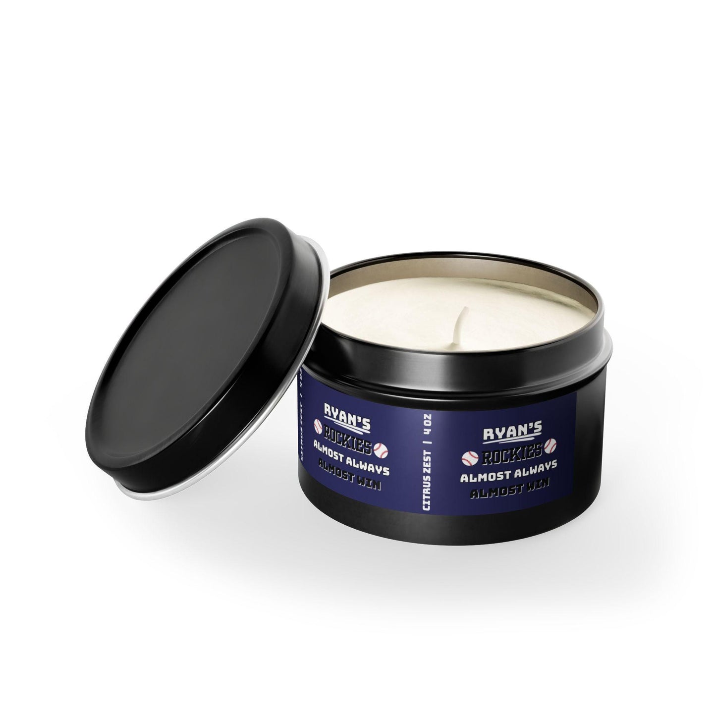 Colorado Rockies Almost Always Win Personalized Candle | MLB Rockies Baseball Fan Gift | Rockies Fan Gift for Him