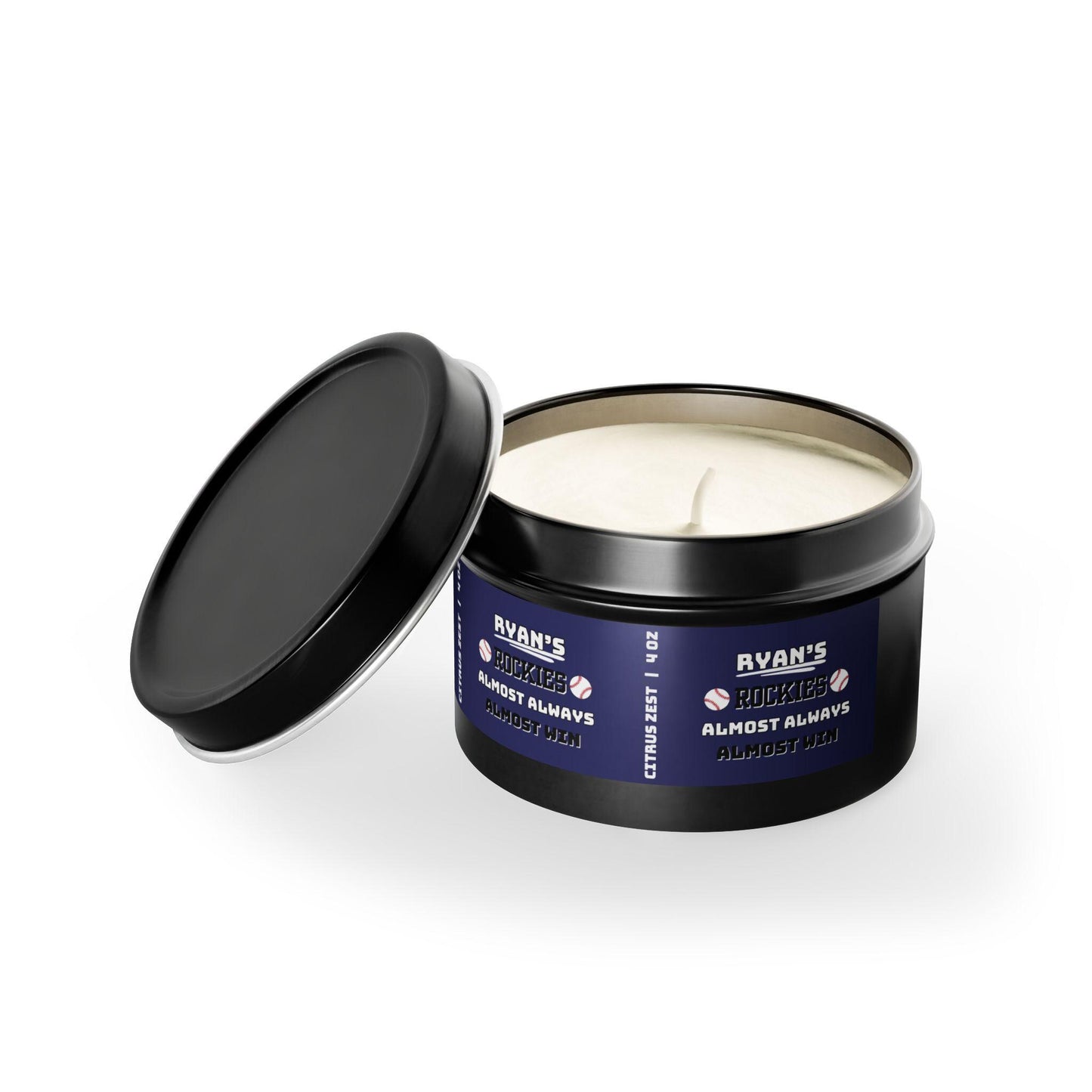 Colorado Rockies Almost Always Win Personalized Candle | MLB Rockies Baseball Fan Gift | Rockies Fan Gift for Him