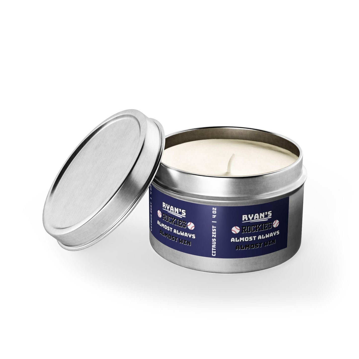 Colorado Rockies Almost Always Win Personalized Candle | MLB Rockies Baseball Fan Gift | Rockies Fan Gift for Him