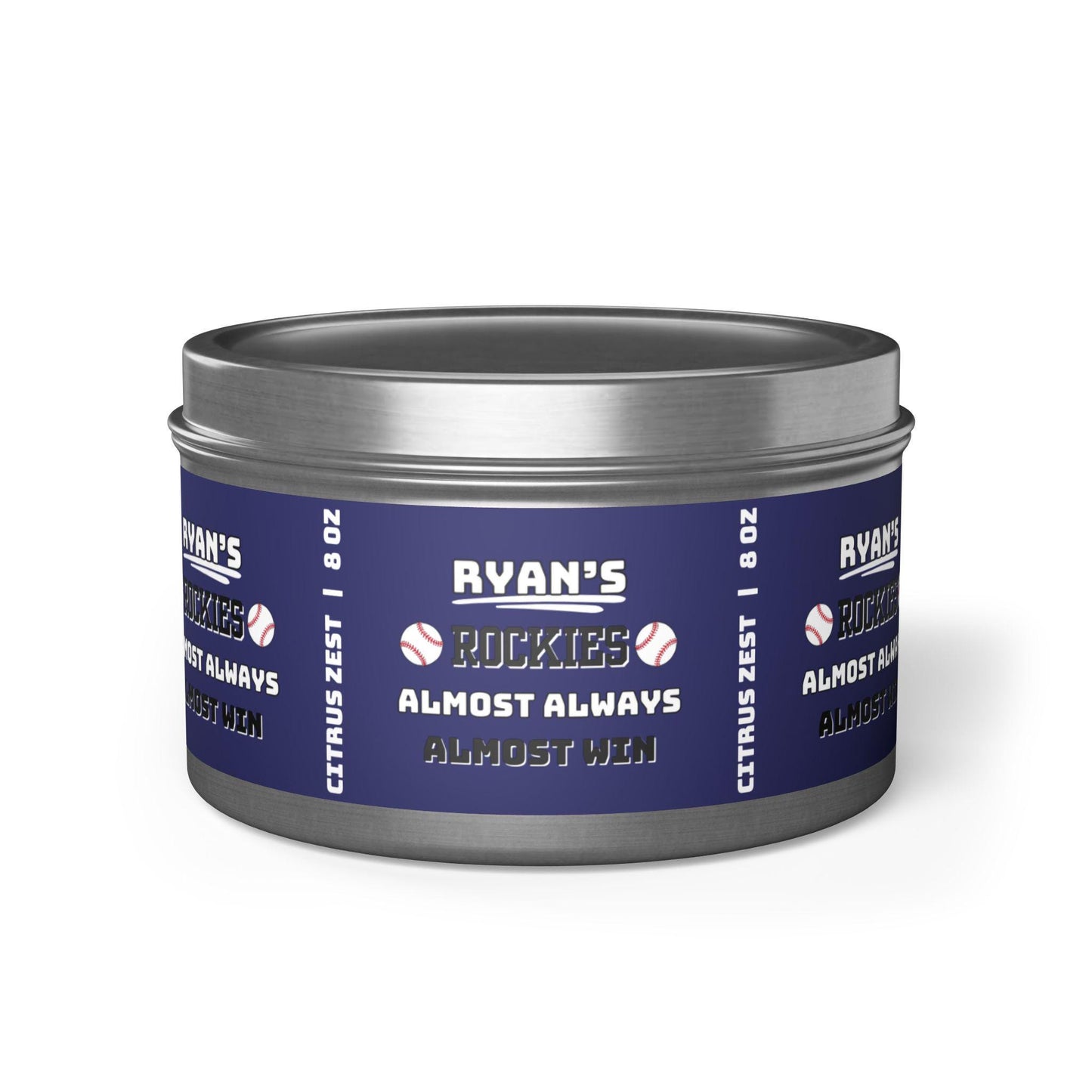 Colorado Rockies Almost Always Win Personalized Candle | MLB Rockies Baseball Fan Gift | Rockies Fan Gift for Him