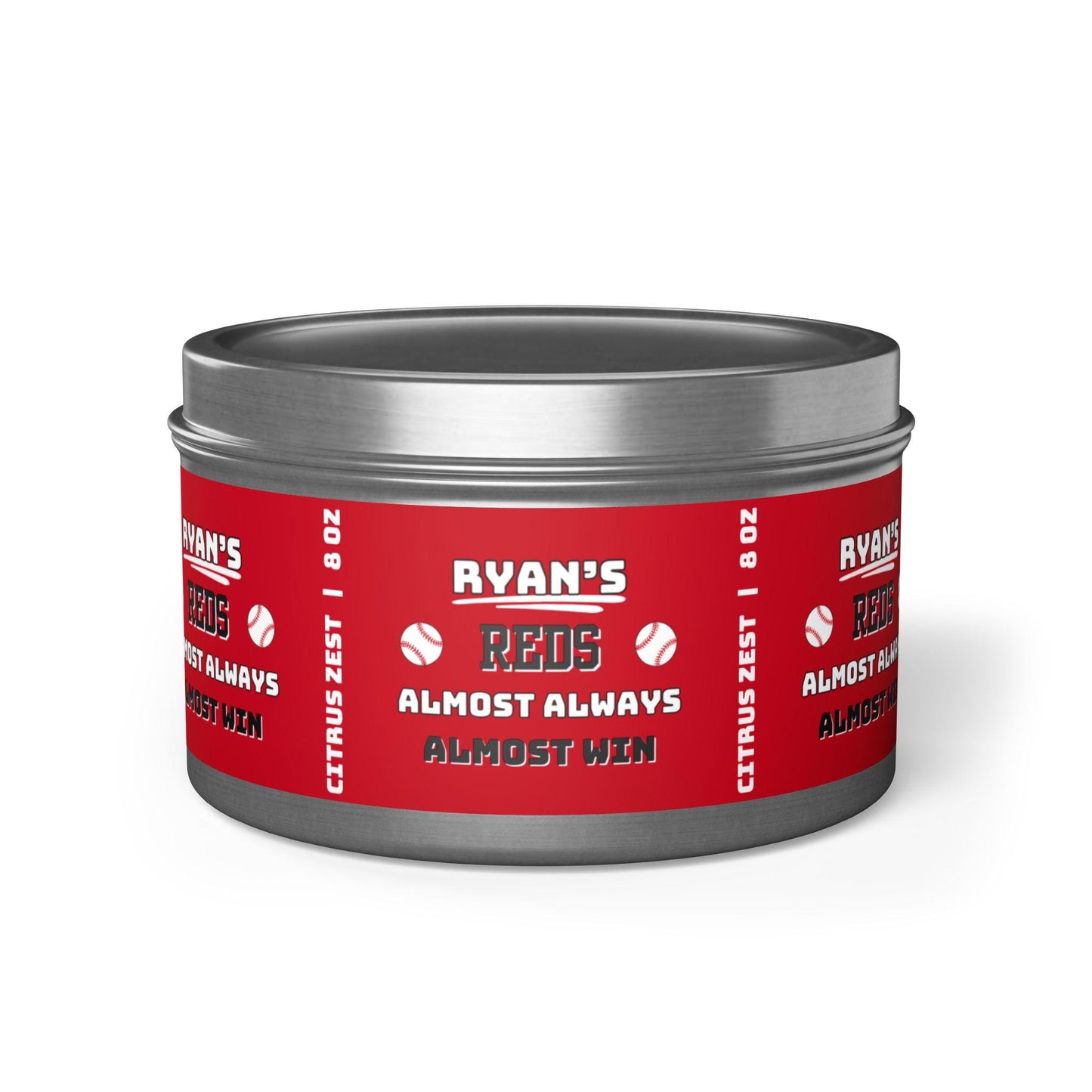 Cincinnati Reds Almost Always Win Personalized Candle | MLB Reds Baseball Fan Gift | Reds Fan Gift for Him