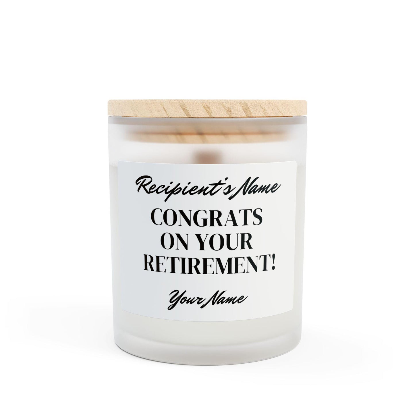 Personalized Retirement Candle | Custom Gift for Teacher, Nurse, Police, Military, Doctor, Firefighter, Principal, Coworker