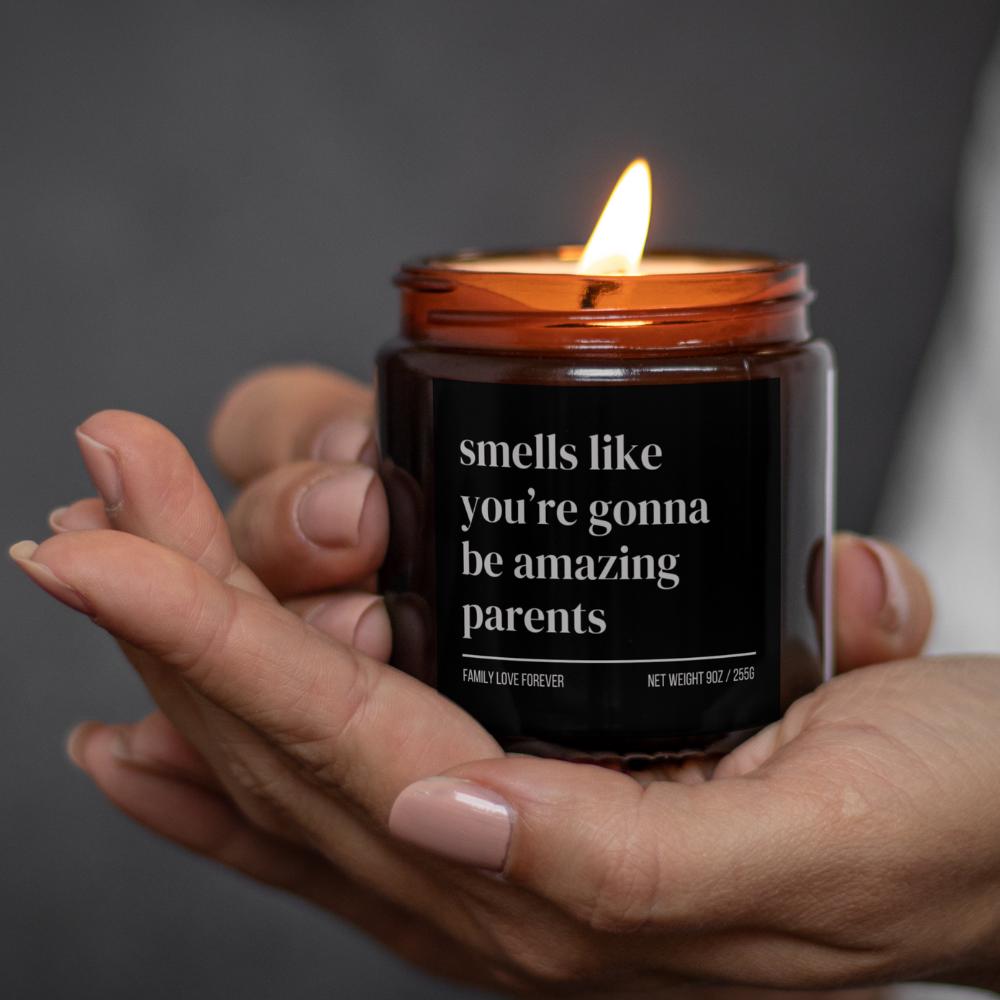 Personalized New Parent Gift, Custom Mom Funny Candle Gift for New Parents, Expecting New Mom Gift, New Dad Gift Pregnancy Gift