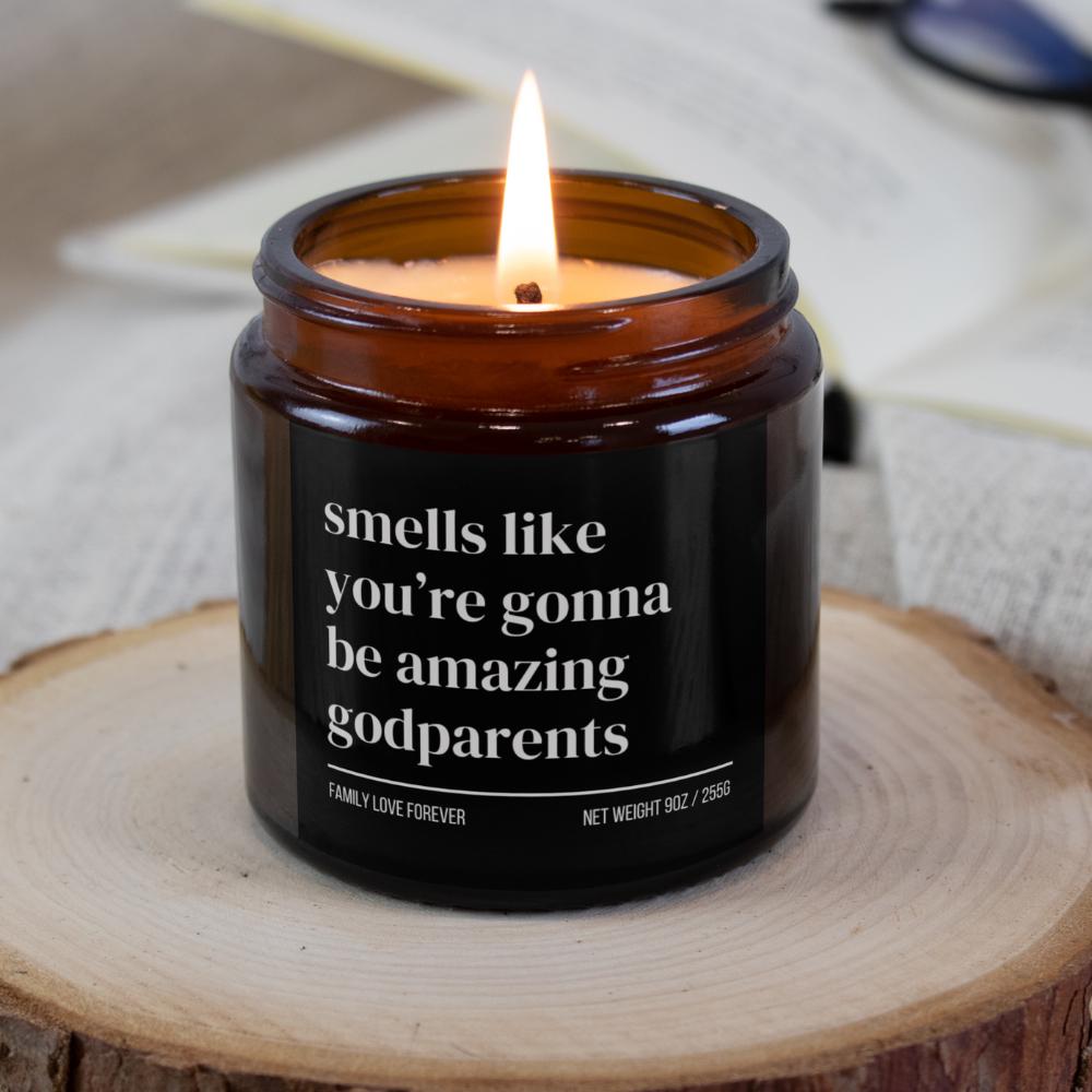 Personalized Godparents Custom Candle Gift, New Godmother New Godfather Announcement, Handmade Soy Wax Candle, Funny Godparent Gift