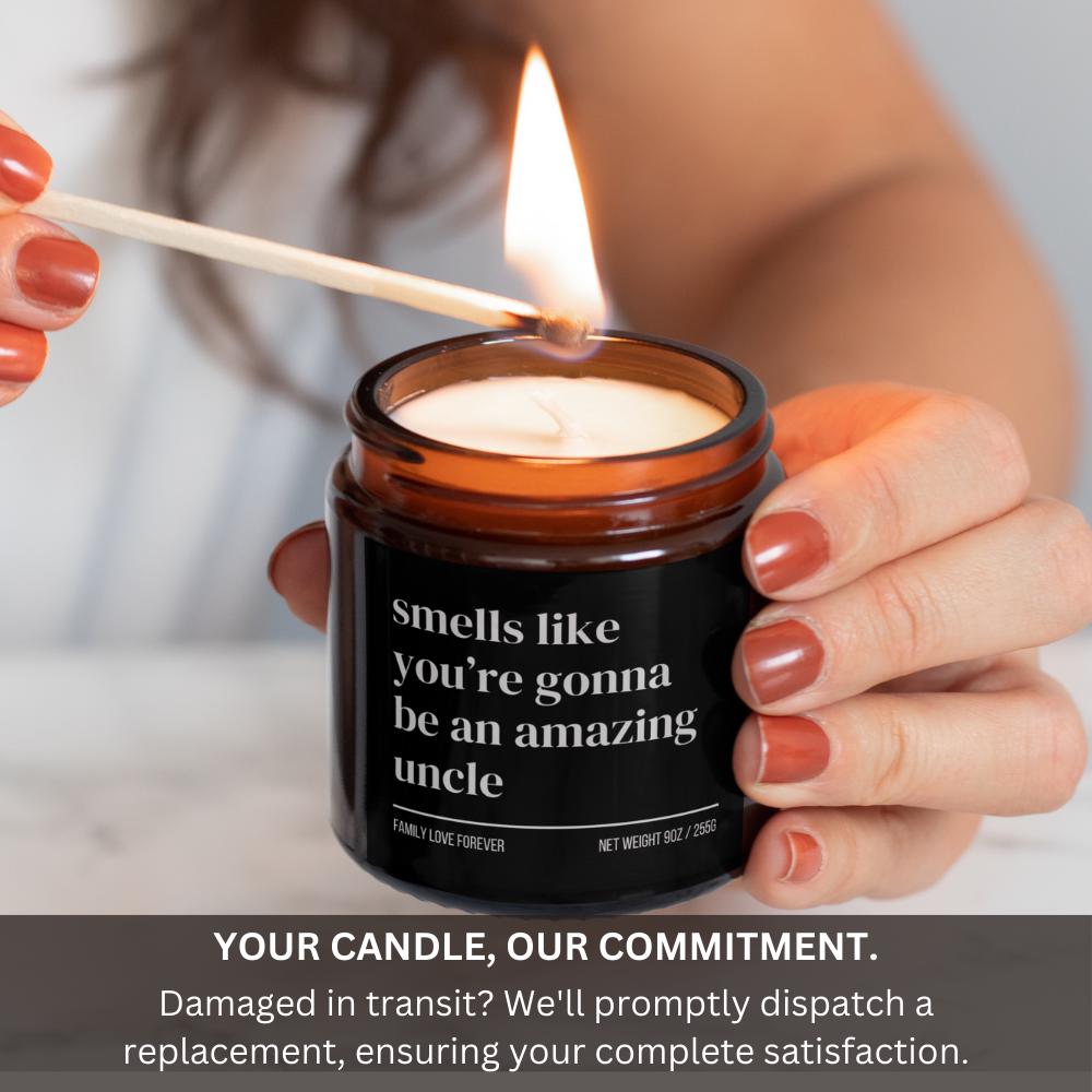 Uncle Baby Announcement Candle, Uncle Promotion, New Uncle Gifts, Uncle Pregnancy Announcement, Baby Reveal for Brother, Uncle to Be Gift
