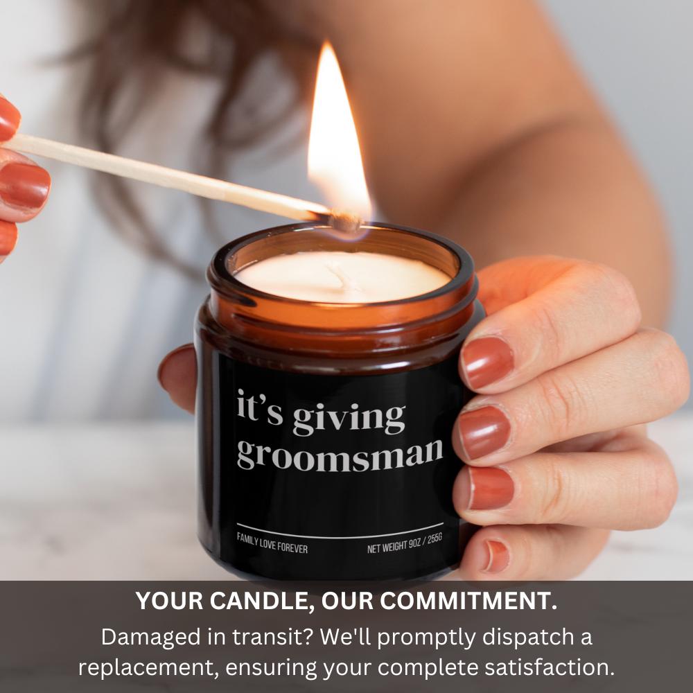 Groomsman Proposal Gift Favor, It's Giving Groomsman Candle, Groomsman Gifts, Wedding Party Gifts, Wedding Party Favors