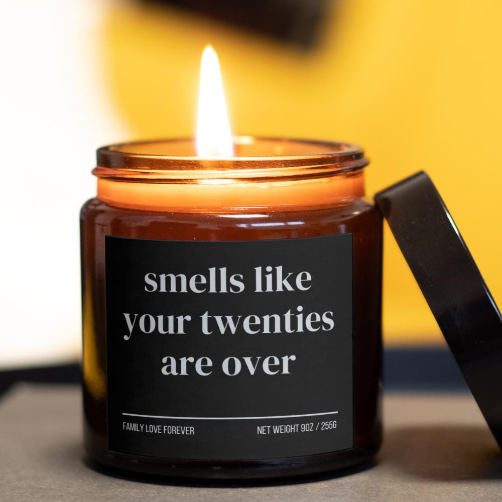 30th Birthday Gift Smells like your twenties are over Candle Funny Birthday Gifts Milestone Birthday Gifts for turning 30 Birthday Candle