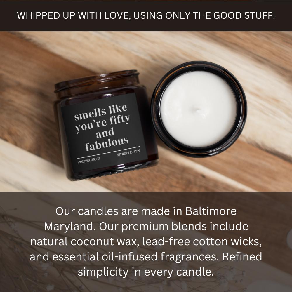 50th Birthday gift for women Smells like you're fifty and fabulous 50th Birthday gifts for her Mom 50th Birthday Gift for her