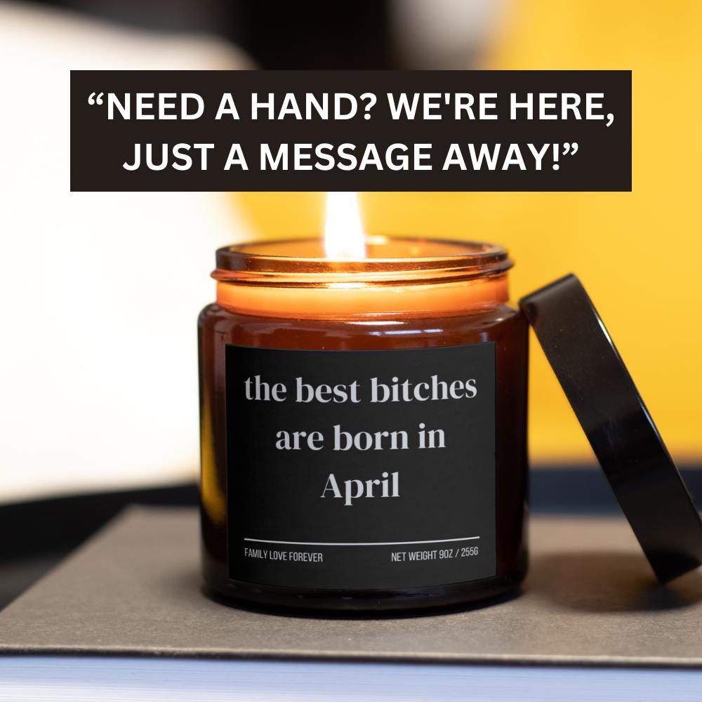 April Birthday Gift Candle Best Bitches Born in April: Zodiac Candle for Aries and Taurus Women
