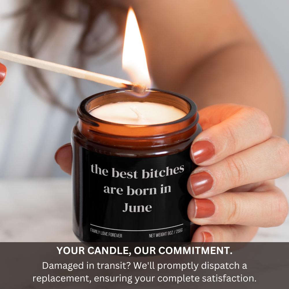 June Birthday Gift Candle Best Bitches Born in June: Zodiac Candle for Gemini and Cancer Women