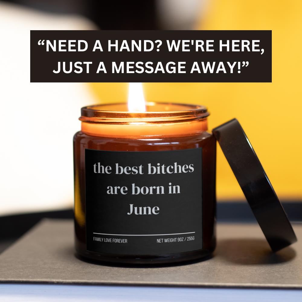 June Birthday Gift Candle Best Bitches Born in June: Zodiac Candle for Gemini and Cancer Women