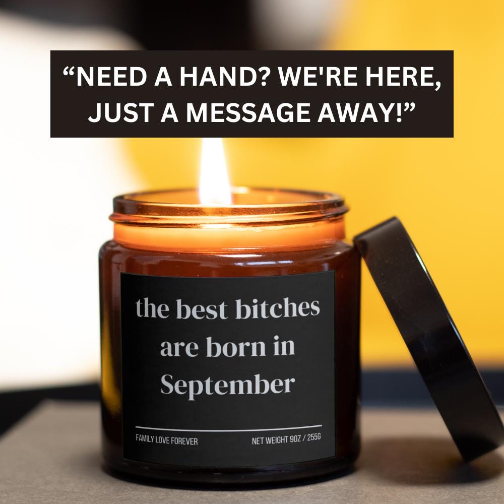 September Birthday Gift Candle Best Bitches Born in September: Zodiac Candle for Virgo and Libra Women