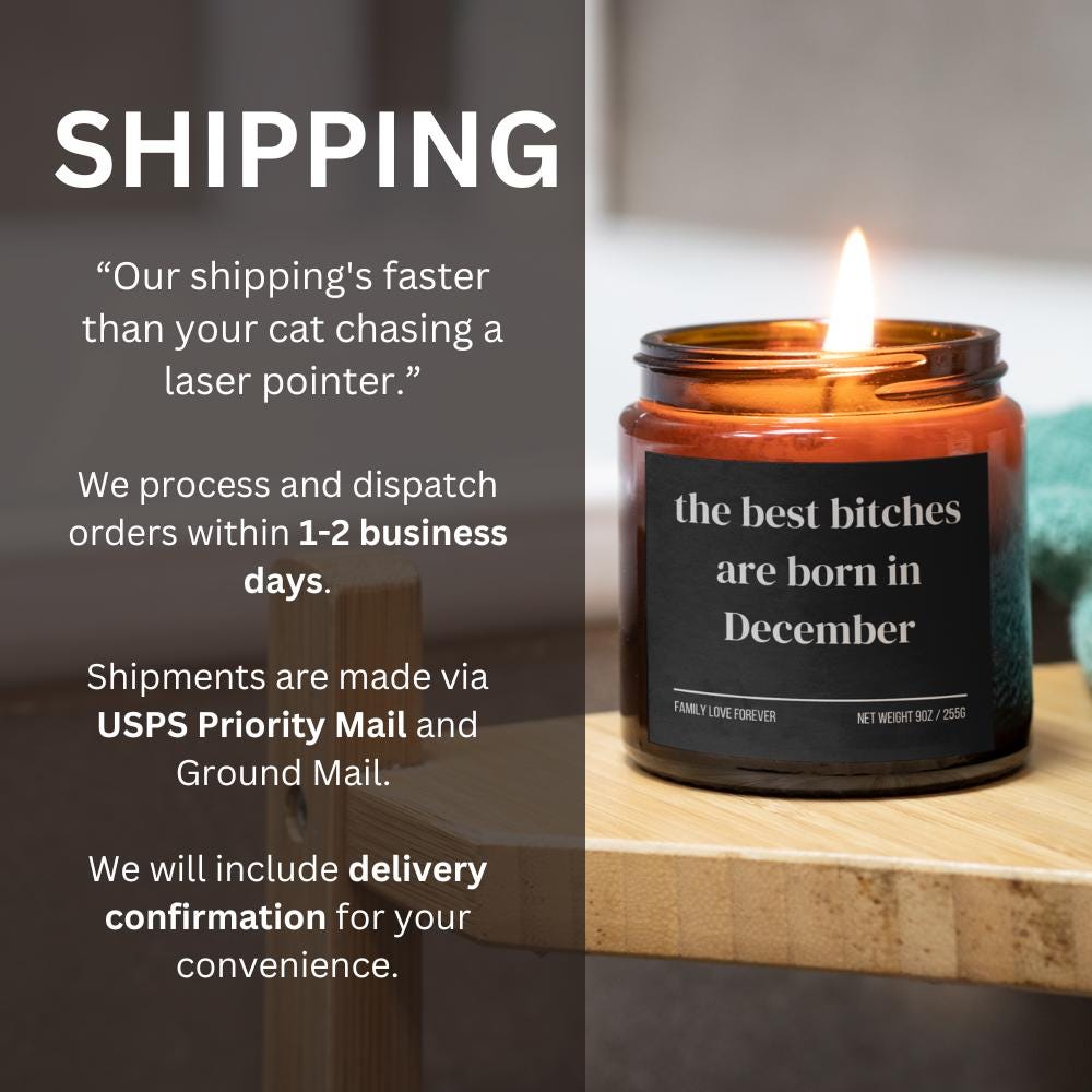 December Birthday Gift Candle Best Bitches Born in December: Zodiac Candle for Sagittarius and Capricorn Women