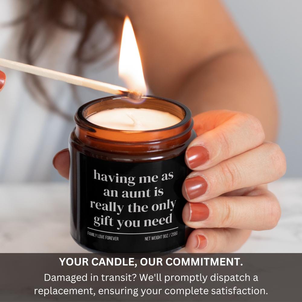 Aunt Birthday Gift From Nephew Having Me As A Nephew Candle Funny Aunt Mother's Day Gift Christmas Gift for Aunt