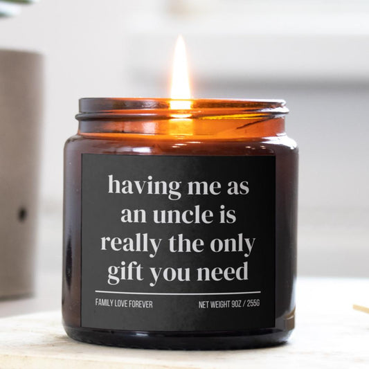 Niece Birthday Gift From Uncle Having Me As An Uncle Candle Funny Niece Mother's Day Gift Christmas Gift for Niece