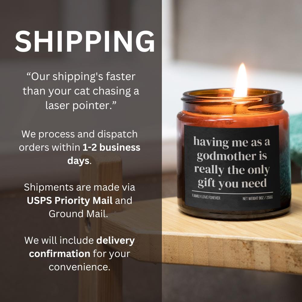 Godson Birthday Gift From Godmother Having Me As A Godmother Candle Funny Godson Father's Day Gift Christmas Gift for Godson
