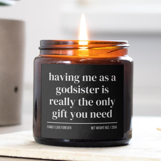 GodBrother Birthday Gift From GodSister Having Me As A GodSister Candle Funny GodBrother Father's Day Gift Christmas Gift for GodBrother