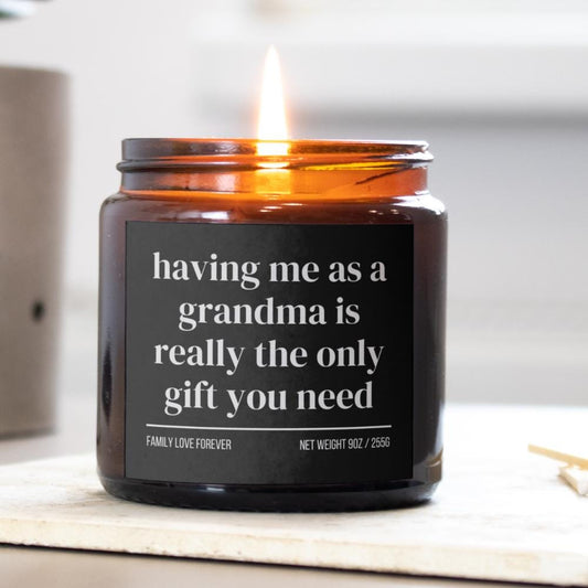 Granddaughter Birthday Gift From Grandma Having Me As A Grandma Candle Funny Granddaughter Gift Christmas Gift for Granddaughter