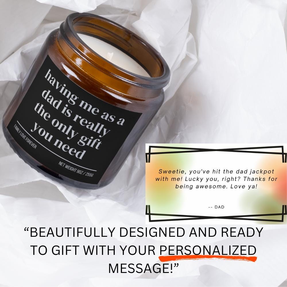 Daughter Birthday Gift From Dad Having Me As A Dad Candle Funny Daughter Gift Christmas Gift for Daughter