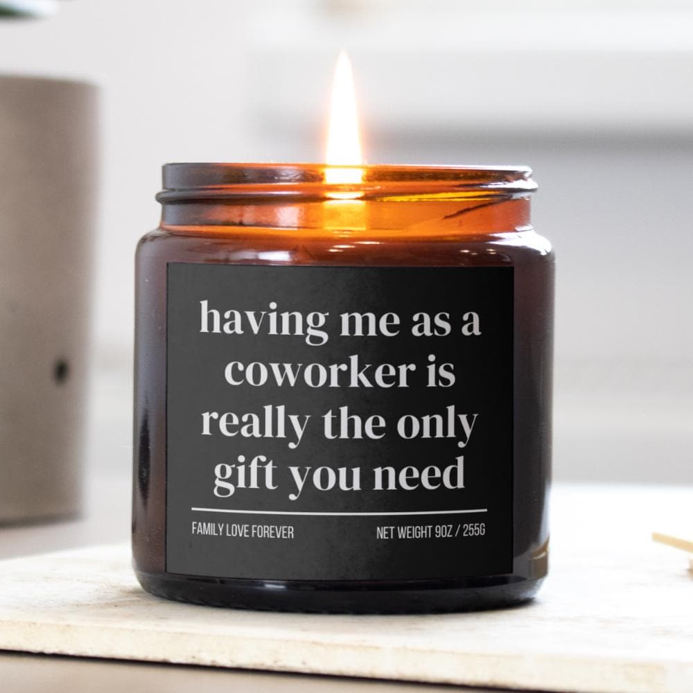 Coworker Daughter Birthday Gift From Coworker Having Me As A Coworker Candle Funny Coworker Gift Christmas Gift for Coworker