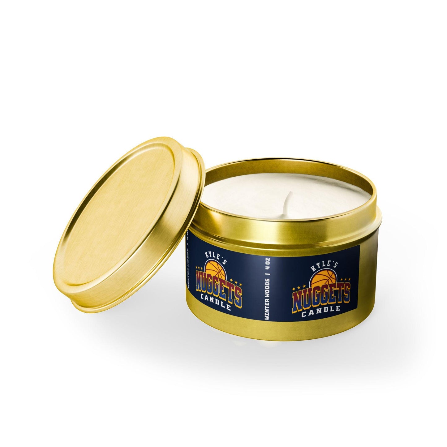 Personalized Denver Nuggets Candle | NBA Nuggets Basketball Fan Gift | Nuggets Fan Gift for Him