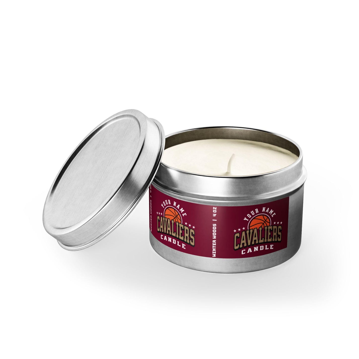 Customizable Cleveland Cavaliers Candle | NBA Cavaliers Basketball Fan Gift | Cavaliers Fan Gift for Him
