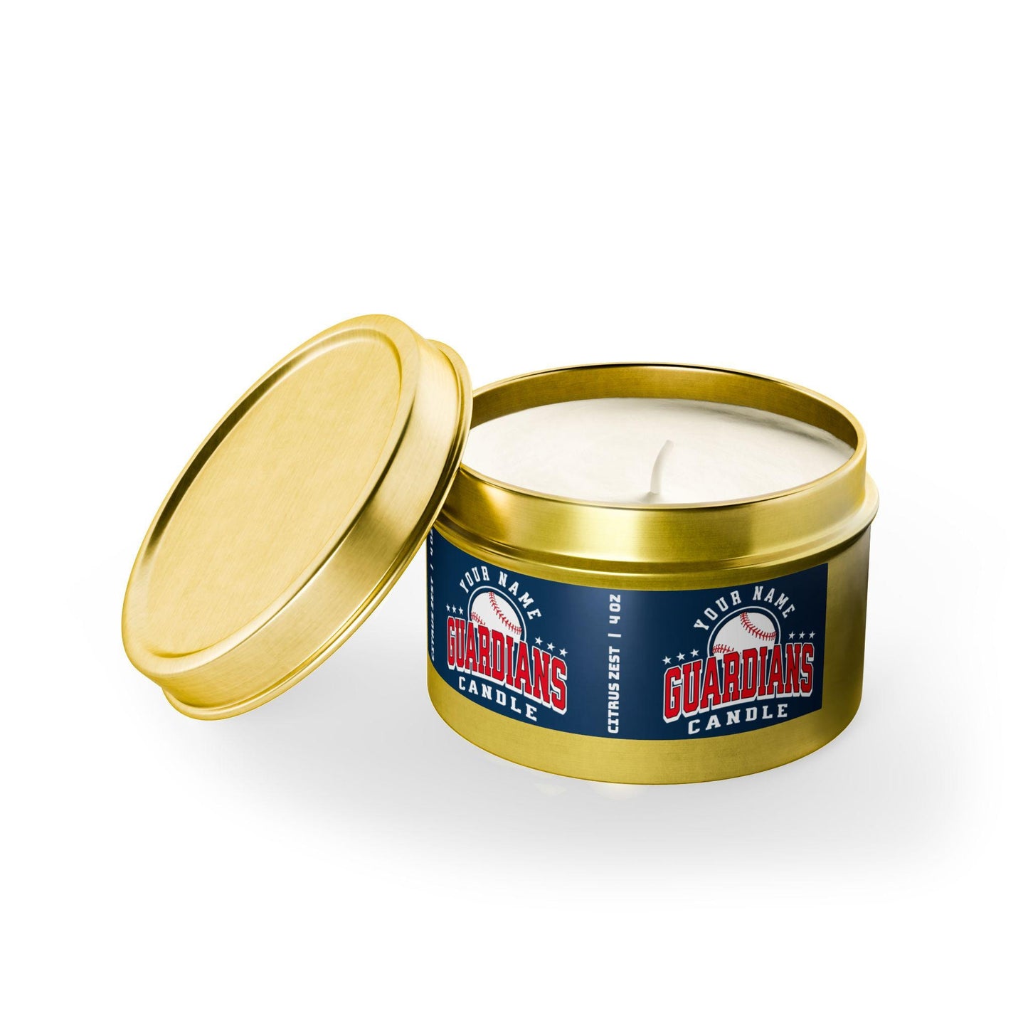 Customizable Cleveland Guardians Inspired Candle | MLB Guardians Baseball Fan Gift | Guardians Fan Gift for Him