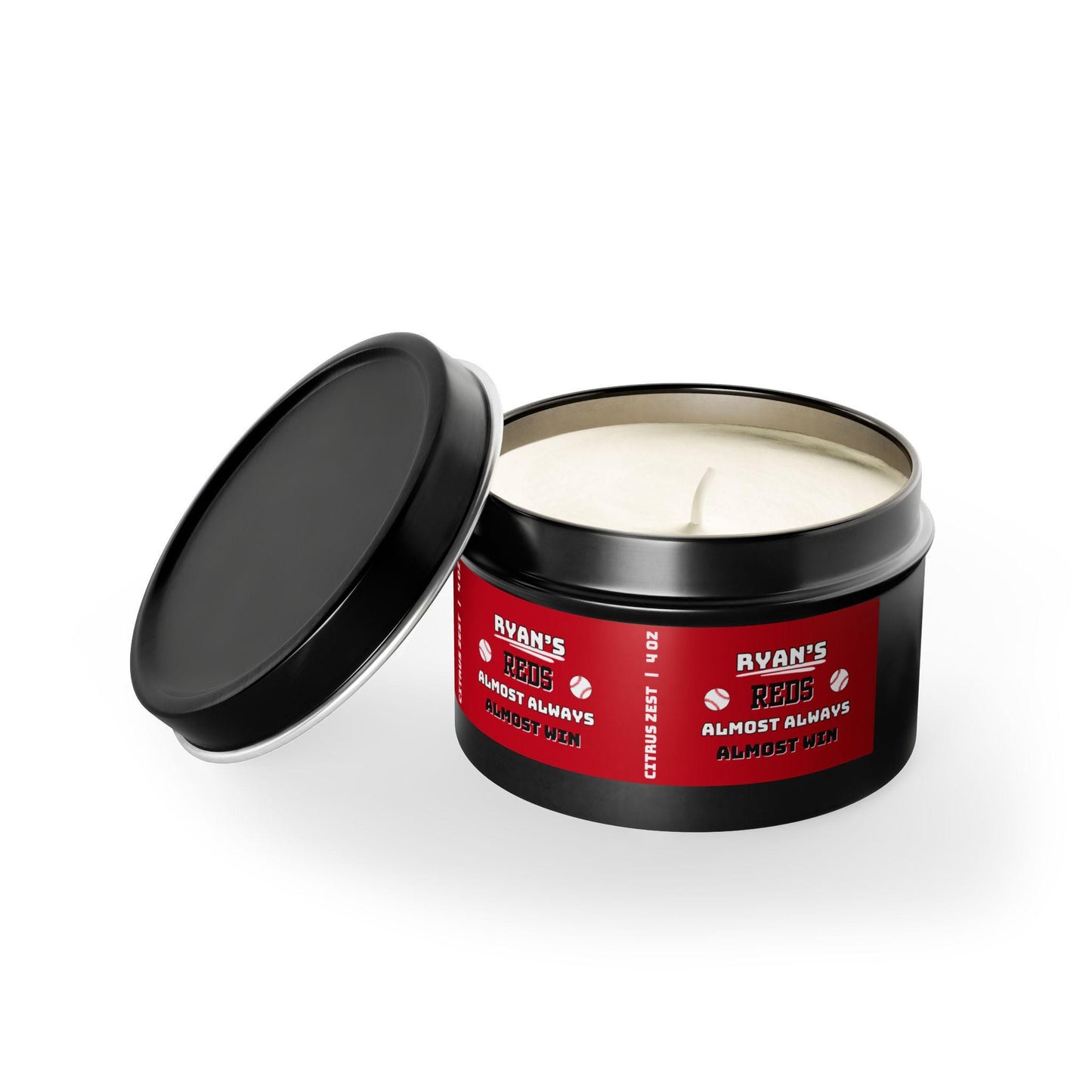 Cincinnati Reds Almost Always Win Personalized Candle | MLB Reds Baseball Fan Gift | Reds Fan Gift for Him